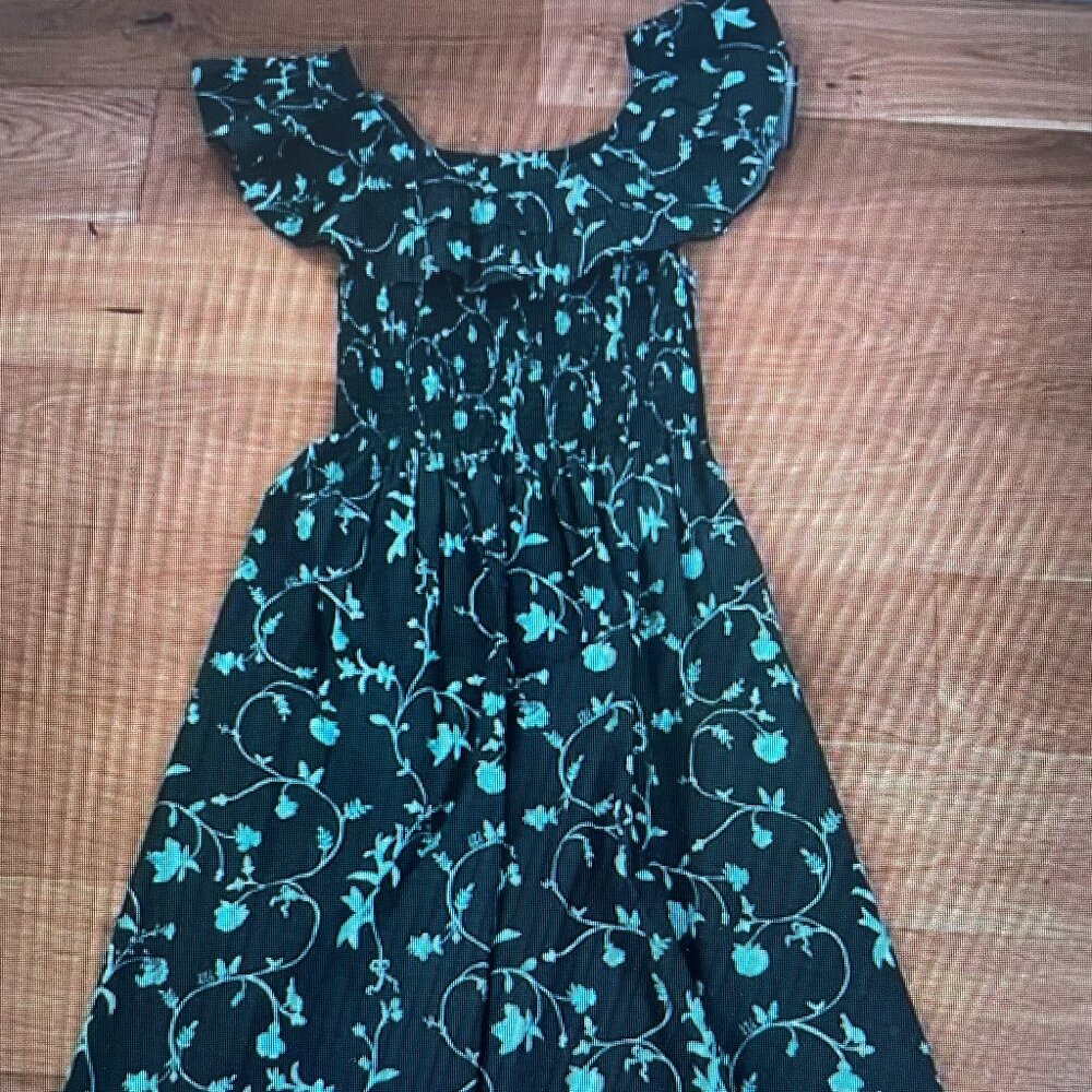 Hill House green botanical dress